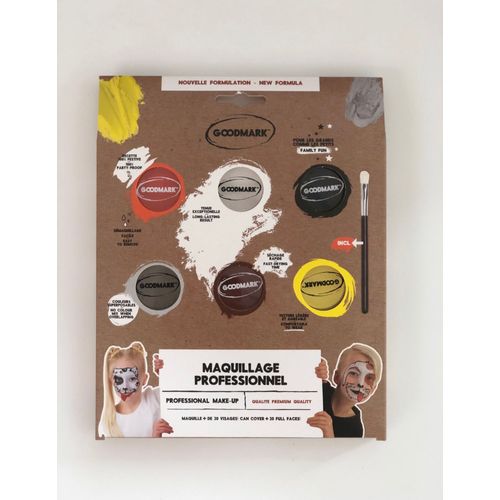 Palette De Maquillage À L'eau Thème Animaux 6 X 4g