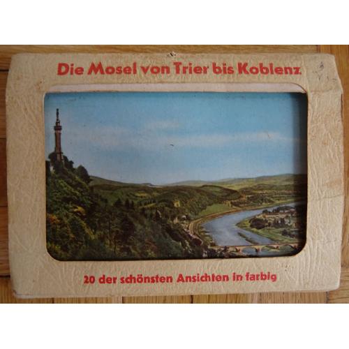 Pochette De 20 Cartes Postales Couleur En Accordéon De 1960 Die Mosel Von Trier Bis Koblenz