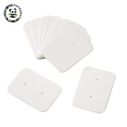 Étiquettes De Prix En Papier Kraft, 400 Pièces, Présentoir Pour Boucles D'Oreilles, Bijoux, Rectangle Blanc, 9109-May14A32219