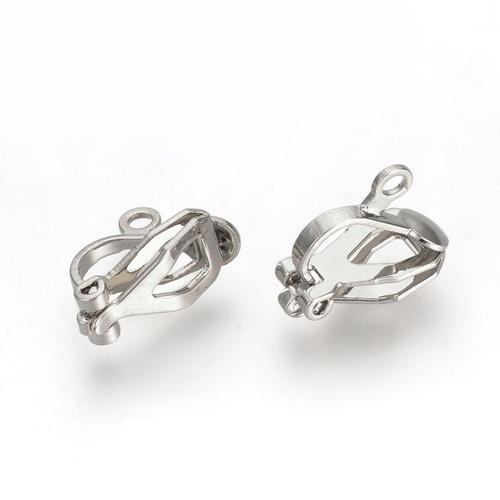 Convertisseur De Boucles D'Oreilles En Fer, 200 Pièces, À Pince, Sans Piercing, Clips Pour La Fabrication De Bijoux, Bricolage, 12X6X10Mm 9109-May14A31155