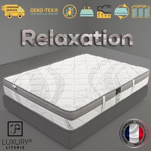 Matelas 90x190 Cm Relaxation, Ressorts Ensachés, Mousse Haute Densité, Indépendance Du Couchage, Soutien Ferme Et Durable, 27cm