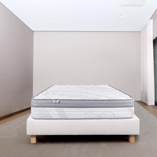 Ensemble Matelas 90x190 Cm, Viscoplus, 26 Cm, Mémoire De Forme, Ferme, Face Été/Hiver + Sommier Beige Ep20cm