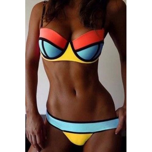 Maillot De Bain Corbeille Bikini Femme Neuf Taille 34 Au 38