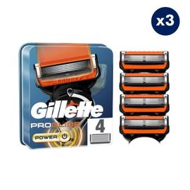 3x4 Lames De Rasoirs Proglide Power, Gillette 