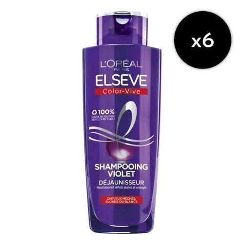 [Lot De 12] Shampooing Violet Déjaunisseur Color-Vive Elsève 200ml 