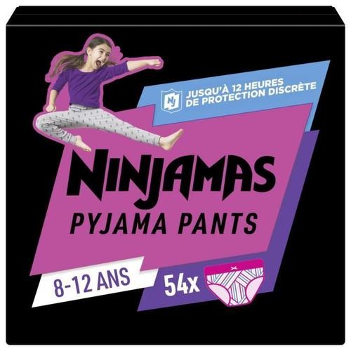 Couche Jetables-Couches D'apprentissage Ninjamas Fille, 54 Sous-Vêtement De Nuit, 8-12 Ans. Paquet 1 Mois