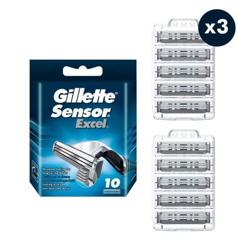 3x10 Lames De Rasoir Gillette Sensor Excel, 