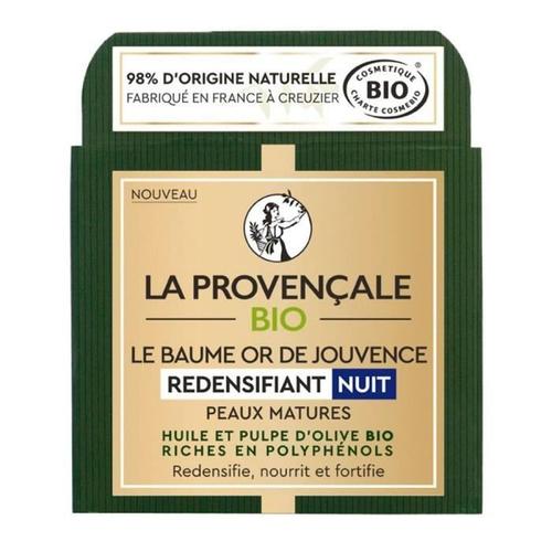 Le Baume Nuit Or De Jouvence Redensifiant 50ml - La Provençale - Baume Nuit Redensifiant Peaux Matures Certifié Bio 
