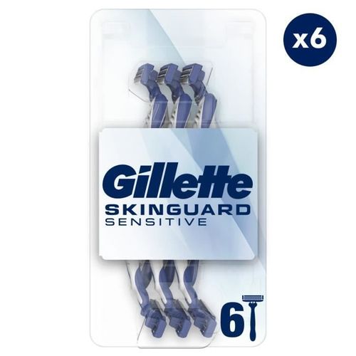6x6 Rasoirs Jetables Skinguard, Gillette 
