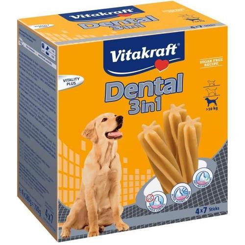 Vitakraft Multipack Dental 3 En 1 Pour Chien - Lot De 4 Paquets