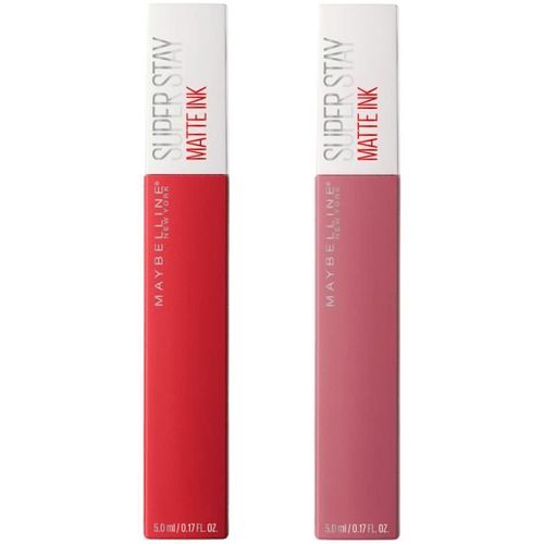 Maybelline New York - Lot De 2 Rouges À Lèvres Superstay Matte Ink - Teintes : Pioneer + Lover Multicolore