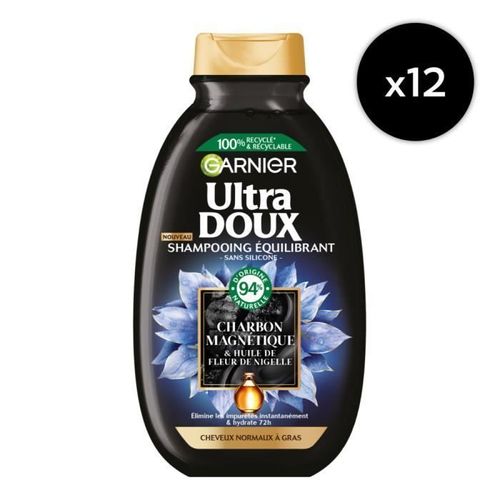 [Lot De 12] Shampooing Equilibrant Charbon Magnétique Ultra Doux 250ml