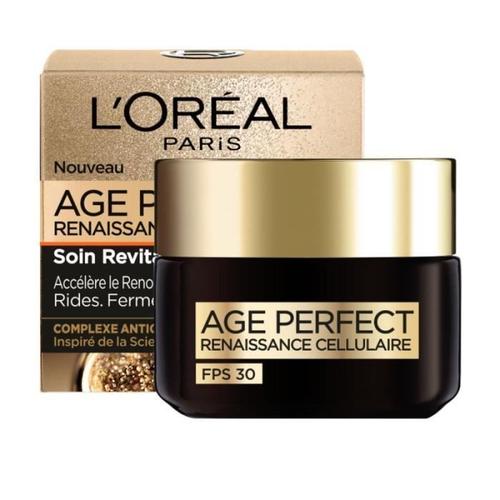 L'oréal Paris - L'oréal Paris Age Perfect Renaissance Cellulaire Soin Revitalisant Fps 30 50 Ml Soin Revitalisant, Jour, Fps 30, Rides,Fermeté, Vitalité 