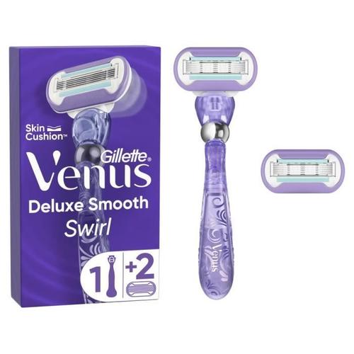 Rasoir Venus Deluxe Smooth Swirl 5 Lames - 2 Recharges De Lames Incluses 