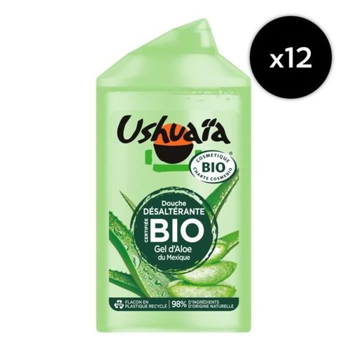 [Lot De 12] Douche Désaltérante Gel D'aloe Du Mexique Bio 250ml 