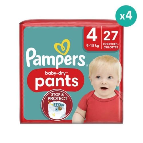 Couches-Culottes Pampers Baby Dry Taille 4 - Pack X27