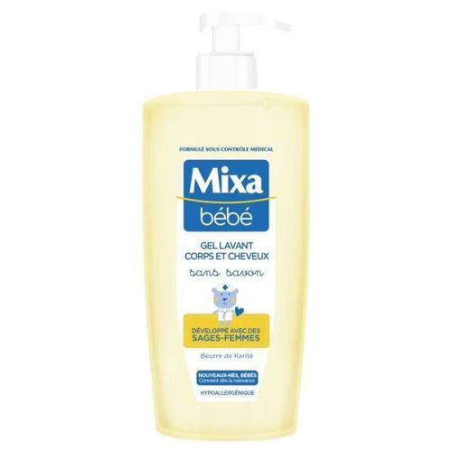 Mixa Bébé Gel Lavant Corps Et Cheveux Sans Savon Lot De 6 X 750ml 