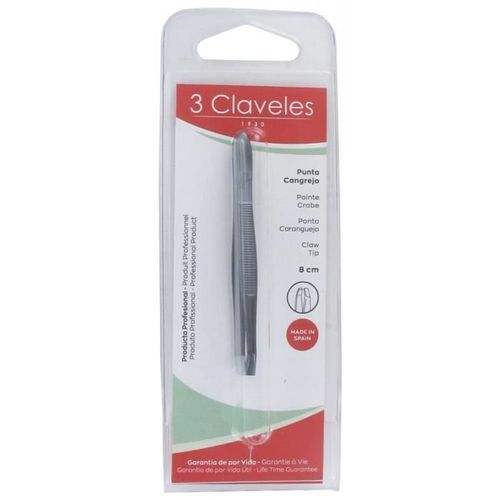 -3 Clavelés Acl4084910 Pince A Épiler Noir Mors Crabe 8cm.Dis.3cf 
