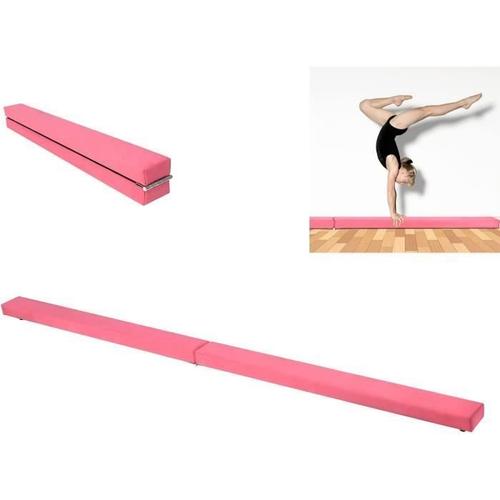 Poutre De Gymnastique Pliable Pour Enfants De 210cm - Yuenfong - Rose - Antidérapante Et Confortable