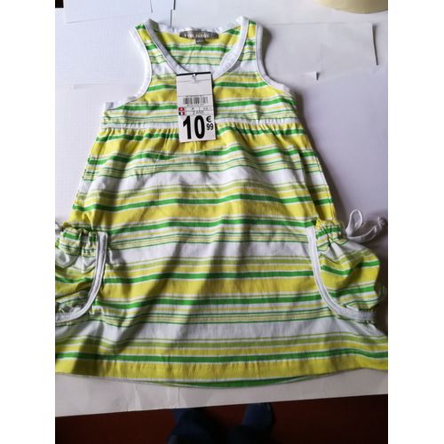 Robe Rayée Sans Manche 2 Ans Fille "La Halle "