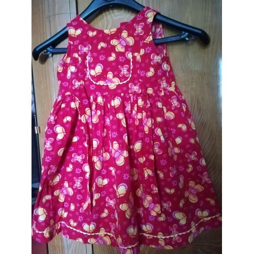 Robe Sans Manche "Papillons " Fille 2 Ans