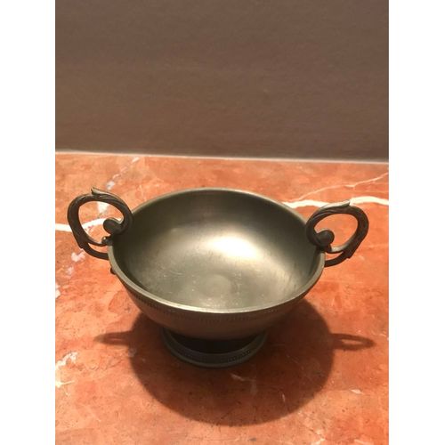 Ancienne Petite Coupelle En Étain Fin 