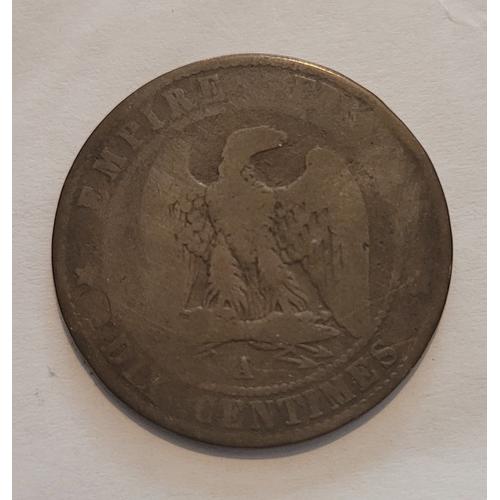 Pièce Franc 10 Centimes Napoléon Iii Tête Nue 1856 A