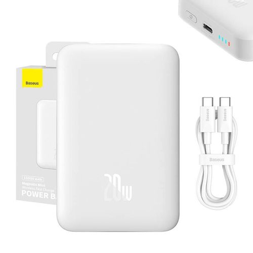 Baseus Magnetic Powerbank, 10000mah, 20w (White)