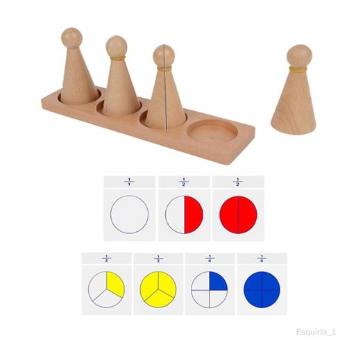 Matériel Mathématique Montessori, Formes Géométriques En Bois Pour Enfants