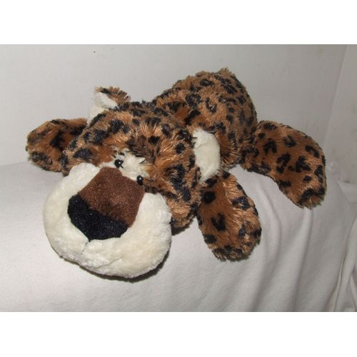 Léopard Tigre Panthère Allongé Couché Doudou Peluche 42 Cm