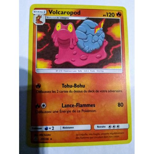 Carte Pokémon Francaise Rare 37 /236 Volcaropod Éclipse Cosmique