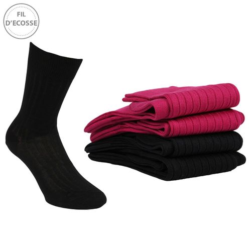 Chaussettes Homme Lot De 4 Fil D'ecosse