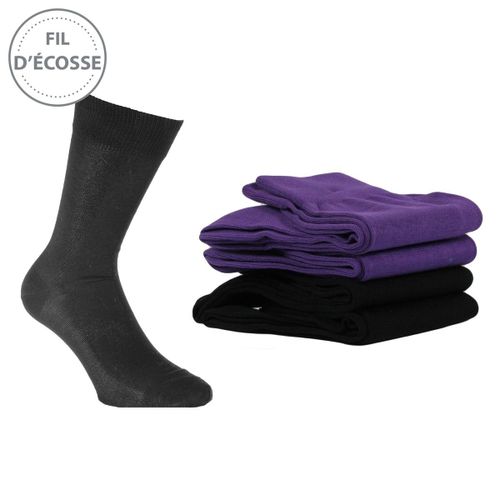 Chaussettes Fil D'écosse Homme Lot De 4