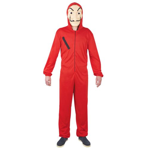 Déguisement Combinaison Voleur Rouge Adulte - Taille: Xxl (160-190cm)