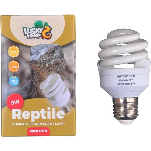 Reptile 10.0 Uvb Lampe Fluorescente Pour Terrarium Du Désert, Mini Ampoule, Filetage À Vis, 9 W