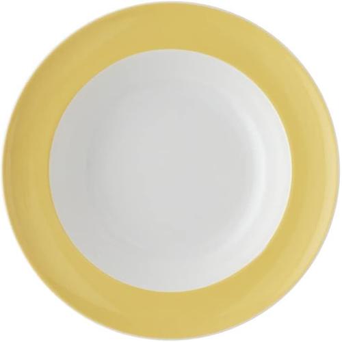 Jaune Sunny Day Soft Yellow Assiette Creuse Ronde En Porcelaine Ø 22,8 Cm Hauteur 4,2 Cm 0,390 L