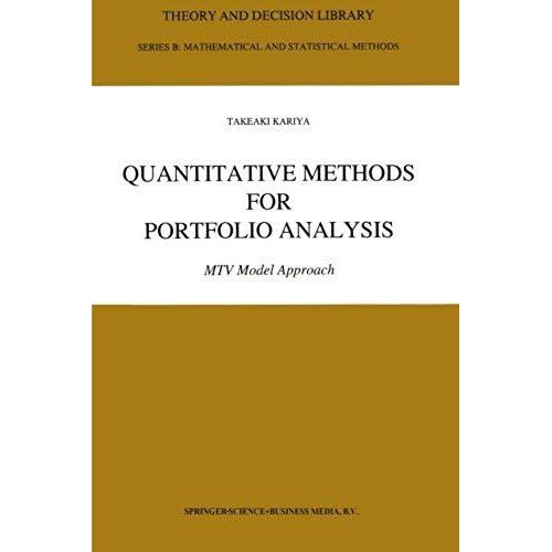 Quantitative Methods For Portfolio Analysis