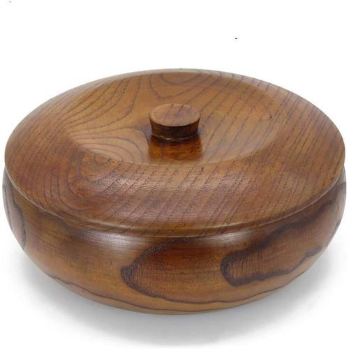 19x8.5cm One Bowl Japan Style Zaka Bol En Bois Avec Couverture Arts De La Table, Big Size Rice Soup Bowl Fine Vaisselle Costume Écologique (Color : 19x8.5cm One Bowl)