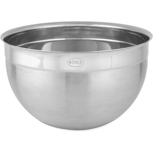 Saladier Haut Rösle Saladier Haut - Saladier En Inox 18/10 Avec Bord Verseur - Pour La Préparation Et La Conservation D'aliments - Passe Au Lave-Vaisselle, 20 Cm