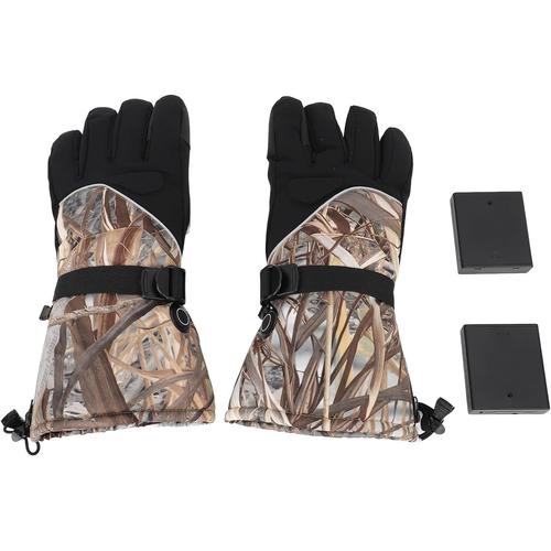 Gants Chauffants, Gants Chauffants Alimentés Par Batterie, Chauffe-Mains Électriques Imperméables Et Coupe-Vent Pour Hommes Et Femmes, 3 Températures Réglables Pour Le Ski