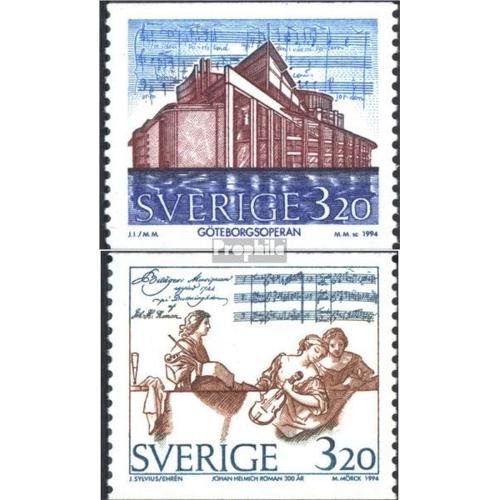 Suède 1845-1846 (Édition Complète) Neuf 1994 Opéra Gothenburg