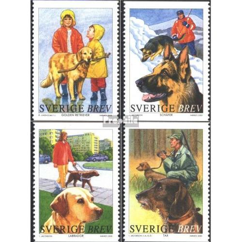 Suède 2217-2220 (Édition Complète) Neuf 2001 Chiens