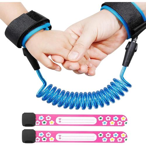 2 M Anti-Perdu Poignet Pour Enfant, Bracelet Sécurité Enfant Pour Rue, Poignet Réglable Harnais Enfant, Laisse Pour Enfants, Con Bracelet Identification Enfant, Adapté Aux Voyages, Plages Et Balades