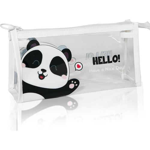 Trousse À Crayons Panda Trousse De Rangement Sac Transparent À Crayons Trousse Mignonne Motif Animal Accessoire Fournitures Scolaires