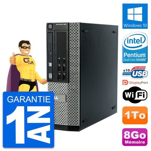 PC Dell OptiPlex 990 SFF Intel G840 RAM 8Go Disque Dur 1To Windows 10 Wifi