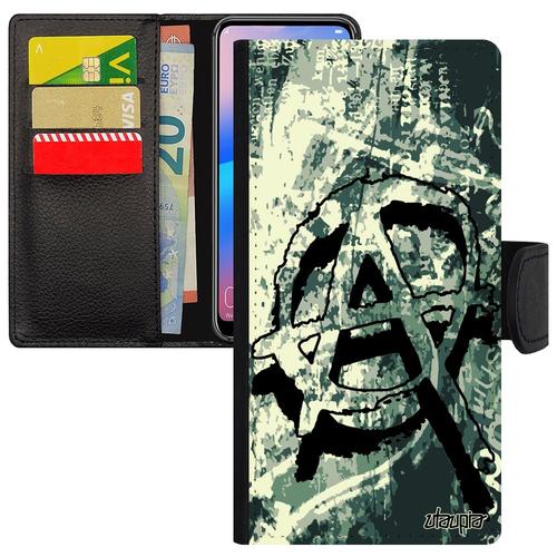 Coque Samsung S10 Anarchie Gothique Tague Dessin Hardrock Tag Gris Case Rigide Artiste Cadeau De Noel Anarchy Aimantée Rock Galaxy