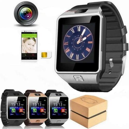 - Montre Intelligente Bluetooth/Montre Connectée Bluetooth Smart Watch Avec Caméra Pour Huawei, Xiaomi, Sony, Samsung Et D'autres Android Smartphones Dz09 (Podomètre Inactif) Noir + Argent