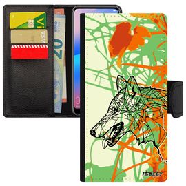 Coque Pour Honor 8a Loup Ethnique Garcon Orange Tribal Chien De Protection Nature Azteque Dessin Jolie Husky Animaux Fleur Rigide En