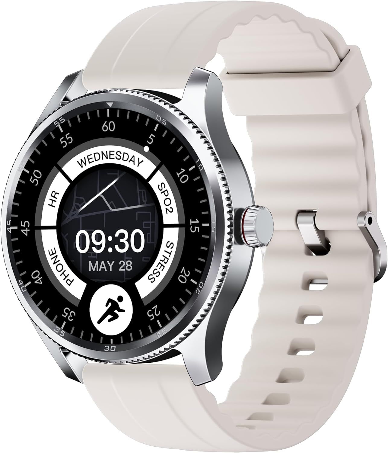 Montre Connectée Homme Femme Lunette Métal Avec Podomètre, Smartwatch 100 Sports, Répondre Passer Appel Et Cardiofrequencemetre, Étanche Ip68 Pour Natation, Compatible Avec Ios Et Android