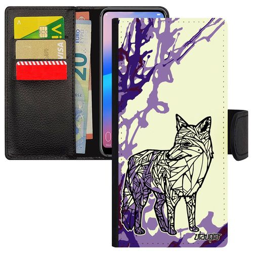 Coque En Silicone Honor 8x Rabat Renard Animal Tribal Ethnique Malin Etui Violet Dessin Peinture Cadeau De Noel Telephone Smartphone